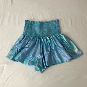 Queen of Sparkles Metallic/Iridescent Blue Shorts